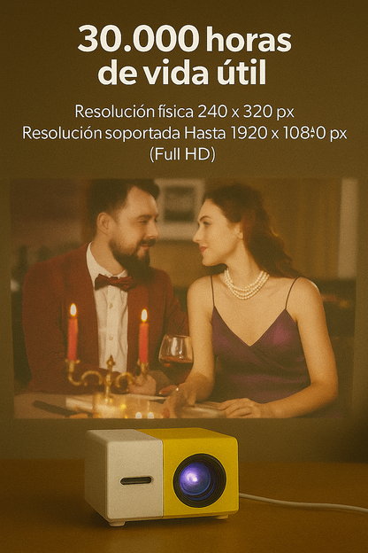 Mini Proyector Portátil para Ver en Grande, Donde Quieras!