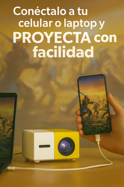 Mini Proyector Portátil para Ver en Grande, Donde Quieras!
